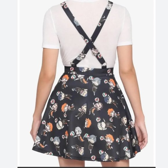 Hot Topic Haikyu Skirt with Suspender Size L - Picture 5 of 8